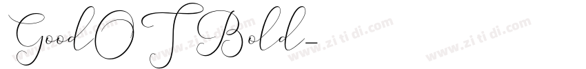 GoodOT Bold字体转换